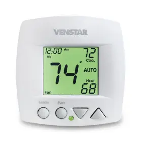 T1050 Venstar 704751849931 5/2 Day Programmable Thermostat With Small Footprint Green And Red