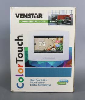 Venstar 758576943060 T8800 Commercial Thermostat With Wifi 4h 2c Dual Fuel