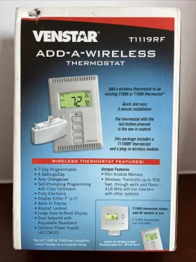 T1119rf Venstar Add-a-wireless Termostat Missing Rf Module