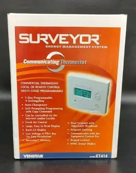 Ct414 Venstar Tm404 Surveyor Communicating Thermostat Energy Management System