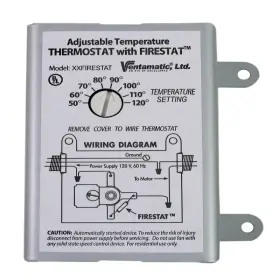B002tyk4a6 Ventamatic Xxfirestat 10-amp Adjustable Programmable Thermostat Firestat For