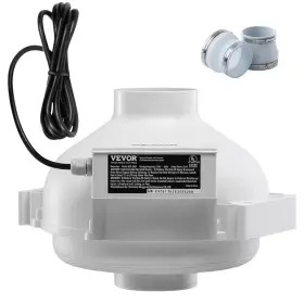 Vevor 744759525437 4 To 4.5 Inch Radon Mitigation Fan System Quiet 260-cfm Kit Wit