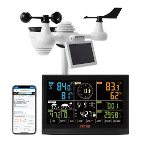 Yt60234 Vevor 840349939759 Wifi Weather Station 7-in-1 Color Display Indoor Outdoor