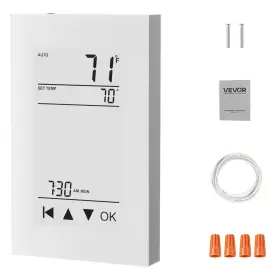 Et-72g Vevor 7 Day Programmable Thermostat For Underfloor Heating Pump Lcd Touchscreen