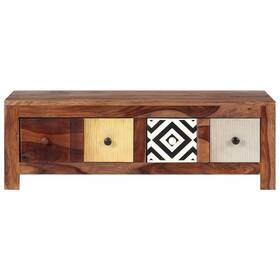 Vidaxl 247731 Coffee Table Brown With Multicolored Drawer Fronts