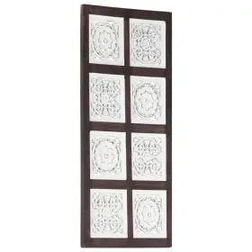 321655 Vidaxl Wall Panel Framed Art Decor Covering Mdf Brown And White