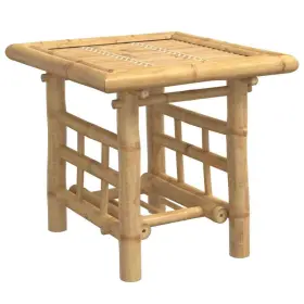 368044 Vidaxl Side Table With Storage Shelf Square Home Living Room Furniture Bamboo