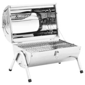 Vidaxl 47852 Portable Tabletop Charcoal Bbq Grill Stainless Steel Double Grids Camp