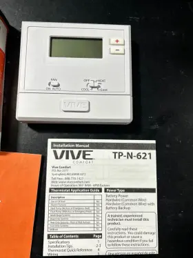 Tp-n-621 Vive Comfort Non-programmable Thermostat