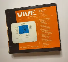 Tp-s-705 Vive Thermostat - 1 Heat Cool Battery Or Hardwire