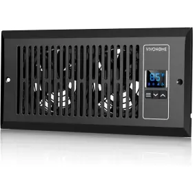 Vivohome 445025275263 120 Cfm Wall Mounted Quiet Smart Register Booster Fan With Thermostat Control In