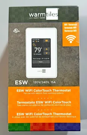 Warm Tiles 013627002982 Emerson Esw Colortouch Wifi 120v/240v Thermostat - New Unopened
