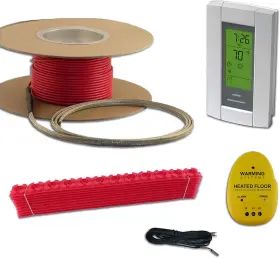 120cablespoolaube Warming Systems 20 Sqft Cable Set Electric Radiant Floor Heat Heating System Digital Sensing