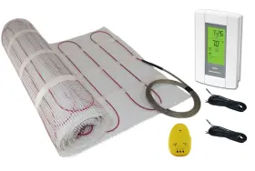 Warming Systems 608938674869 40 Sqft Mat Electric Radiant Floor Heating System With Digital Sensing The