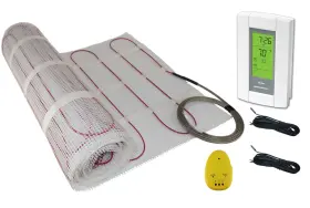 Cecominod088741 Warming Systems 30 Sqft Mat Electric Radiant Floor Heating System With Digital Sensing