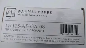 Th15-af-ga-08 Warmly Yours Floor Heater Programmable Thermostat 220 Or 120v New