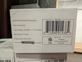 4ie-04-ob Warmup Warm Up Smart Wifi Thermostat Onyx Black