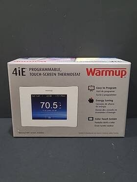 Warmup 815846014353 Warm Up 4ie-03-cw Programmable Touch-screen Thermostat White New Open Box