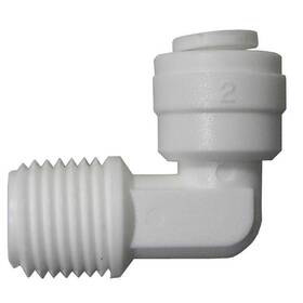 Watts Pl-3009 Tube Elbow 1/4 In Od X Mip 90 Deg Angle Plastic 150 Psi