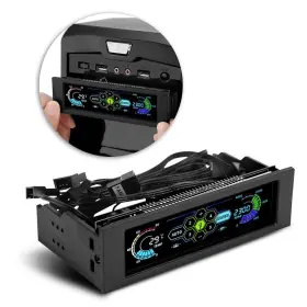 Wendrywmiurx9bgp Wendry Front Lcd Panel For 5 Fans Speed Controller Cpu Temperature Sensor Computer