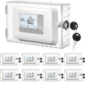 Wenqik Six-wenqik-31 8 Pack Thermostat Lock Box With Key Clear Wall Guard 7.9x4.7x2.2