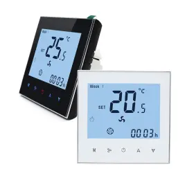 Htw-wf01-fc Western Wifi Smart Thermostat Touch Screen Fan Coil Unit Alexa And Google