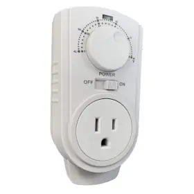 Wexstar 445028859835 Plug In Thermostat For Portable Heaters And Air Conditioners With Analog Control