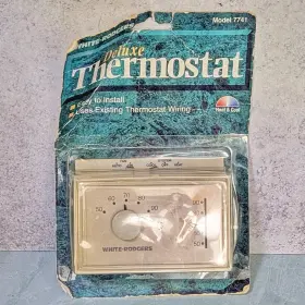 2-4-or White-rodgers 035033077415 Nos Deluxe Thermmostat 7741 5 Thermostat Wires 1h/1c New