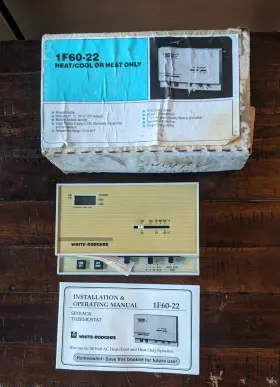 1f60-22 White-rodgers Heat/cool Or Heat Only Thermostat New Box