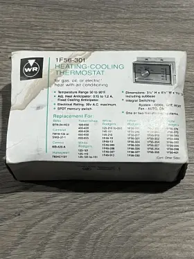 1fr56-301 White Rodgers Gas Oil Or Electric Hvac Heating And Cooling Thermostat 1f56-301