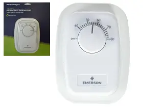 White Rodgers 786710545665 White-rodgers Emerson B50 Mechanical Dual Pole Line Voltage Thermostat