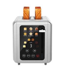 Wunly Kst076au-a Touch Screen Toasters 2 Slice Stainless Steel Digital Timer Toaster With Sou