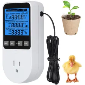 Th-02 Xiehuza Digital Day Night Thermostat Outlet Plug With Timer Heating Cooling Multi Pe