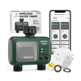 Hct-626 Xinfuture Smart Sprinkler Timer 2 Zone With Gateway Wifi Water Tim... Fast Ship
