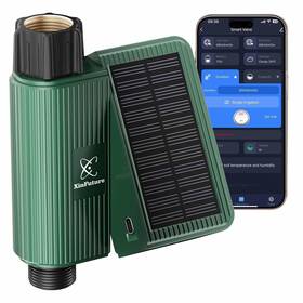 Xinfuture Qt-08w Smart Wifi Solar Sprinkler Timer Water Rechargeable With Rai