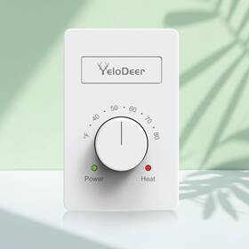 Yelodeer 635393637986 Dual Voltage 110v-265v 4-wire Manual Electric Baseboard Heater Thermostat F