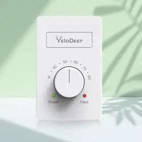 Yelodeer 635393637986 Dual Voltage 110v-265v 4-wire Manual Electric Baseboard Heater Thermostat F
