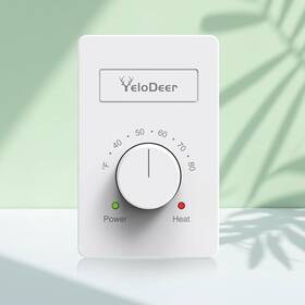 Yelodeer 726084717244 Dual Voltage 110v-265v 4-wire Manual Electric Baseboard Heater Thermostat For