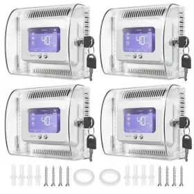Yjdayy 747734355302 4 Pcs Large Thermostat Lock Box With Key Universal Cover