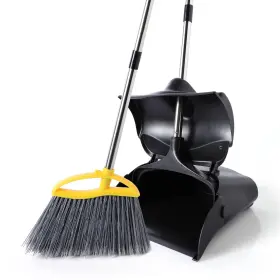 Jhus-saobo-1 Yocada Commercial Indoor&outdoor Broom And Dustpan Set With Wheels Windpr