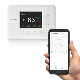 Ys-4003-01 Yolink Smart Thermostat Now Heat Pump Compatible Android And Ios App