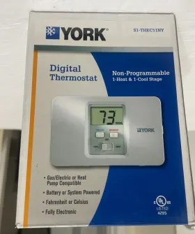S1-thec11pny York S1-thec11ny S1-thec11pny. Non-programmable Thermostat Open Box