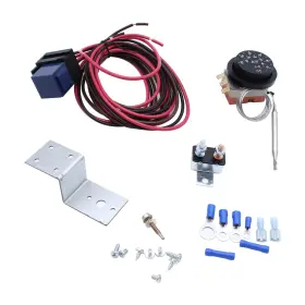 Sx-32039 Yuchenshlp Adjustable Electric 12v Radiator Fan Complete Thermostat Control Relay Wire K