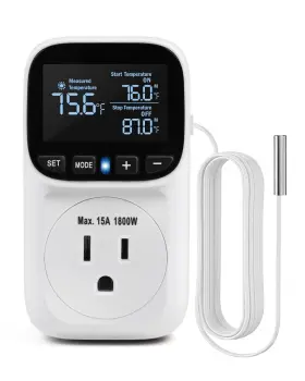A6001a1 Zillsea Digital Temperature Controller Heating And Cooling Thermostat Plug Outlet 40