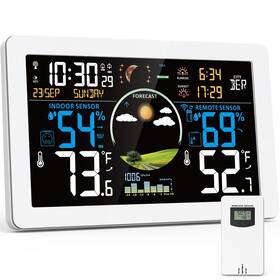 Zivron 614141505418 Weather Station Wireless Indoor Outdoor Thermometer Large Display With Remot