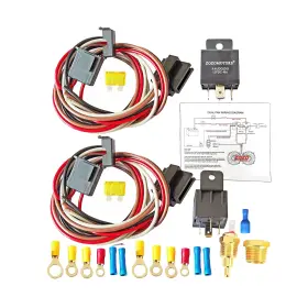 Jdq2dg Zozomotors Dual Electric Fan Relay Kit Radiator Cooling Thermostat Temp