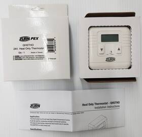 Zurn 084169678744 Qhstho 24v Heat Only Thermostat Radiant Hard Wired Non Programmable 6c1