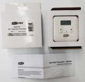 Zurn 084169678744 Qhstho 24v Heat Only Thermostat Radiant Hard Wired Non Programmable 6c1