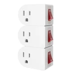 Oviitech 3 Grounded Outlet Wall Tap Adapter With On/off Pack, White New. Price: $12.92.