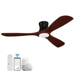 52 Smart Low Profile Ceiling Fans With Lights REMOTE,3 Wood Blade,quiet New. Price: $285.59.